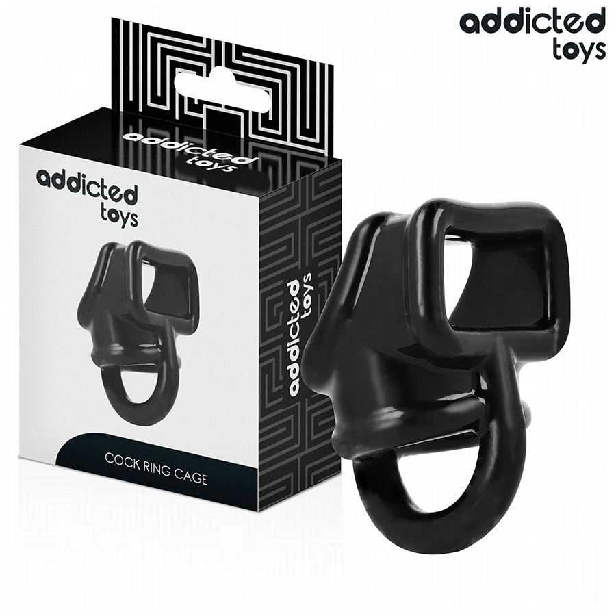 Toys Model 8435565956813 Black Support Cage Ring - Adjustable Silicone System