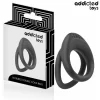 Toys Double Ring System Silicone Black - Textured Support 72 mm