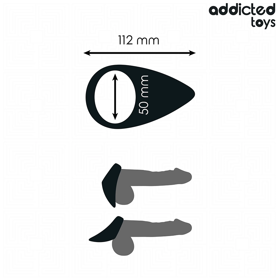 Addicted Toys PierÅ›cieÅ„ Anatomiczny Åezka Czarny 112x62 mm