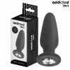 Toys Silicone Plug with Decorative Jewel 12.6 cm Black