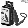 Toys Silicone Intimate Plug with Ring Model 5 - Black