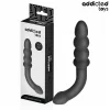 Toys Double-Ended Silicone Massager 16.5cm Black - Progressive Shape - Anelma Toys Double-Ended Silicone Massager 16.5cm Black - Progressive Shape
