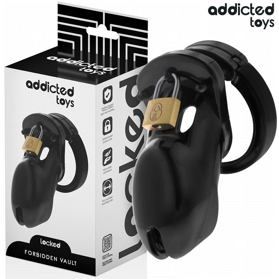 Toys Locked Model - Secure Adjustable Intimate Cage 10 cm Black