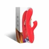 G-Spot & Clitoris Vibrator with Oscillating Tongue Red 234mm