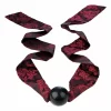 Scandal Silicone Ball Gag with Black/Red Bow