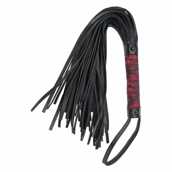 Scandal Designer Black Flogger 37.5cm PVC Handle