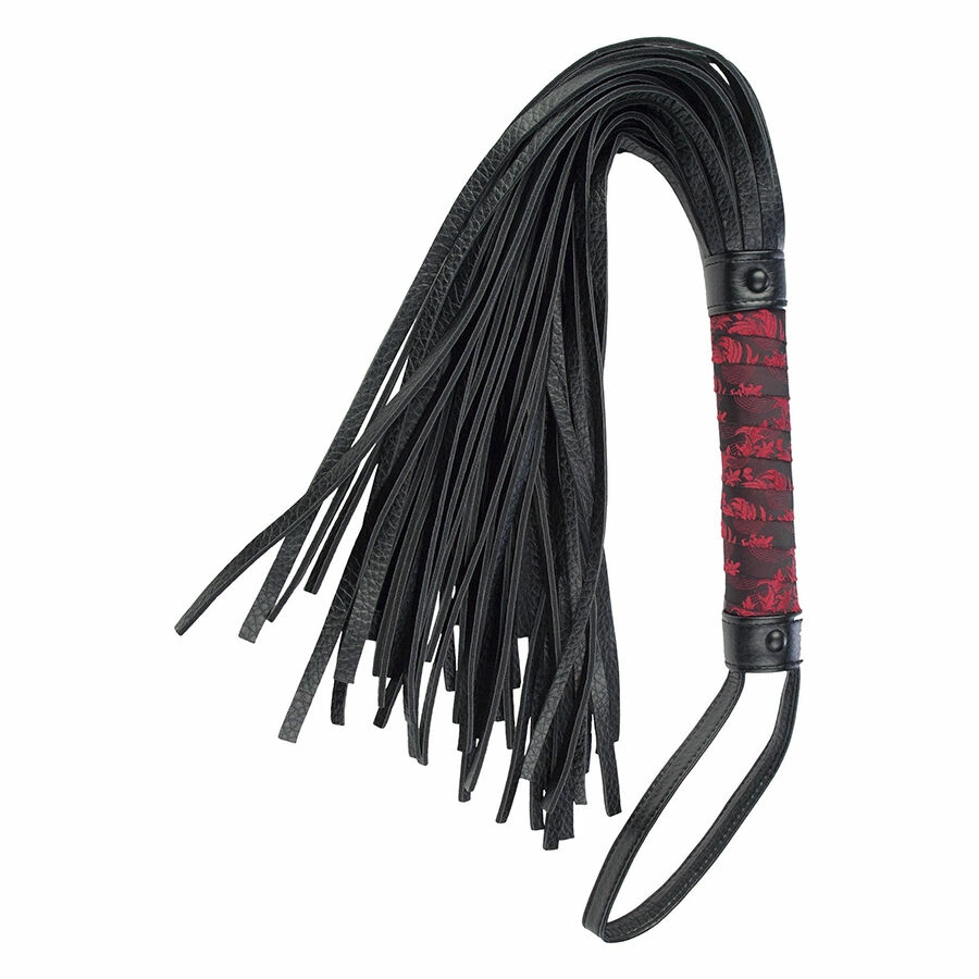 Scandal Designer Black Flogger 37.5cm PVC Handle