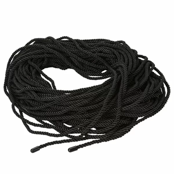Scandal Black Bondage Rope 50m - Durable Cotton Blend Restraint