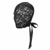 Scandal Black Lace Corset Hood with Decorative Bow - Anelma Scandal Black Lace Corset Hood with Decorative Bow