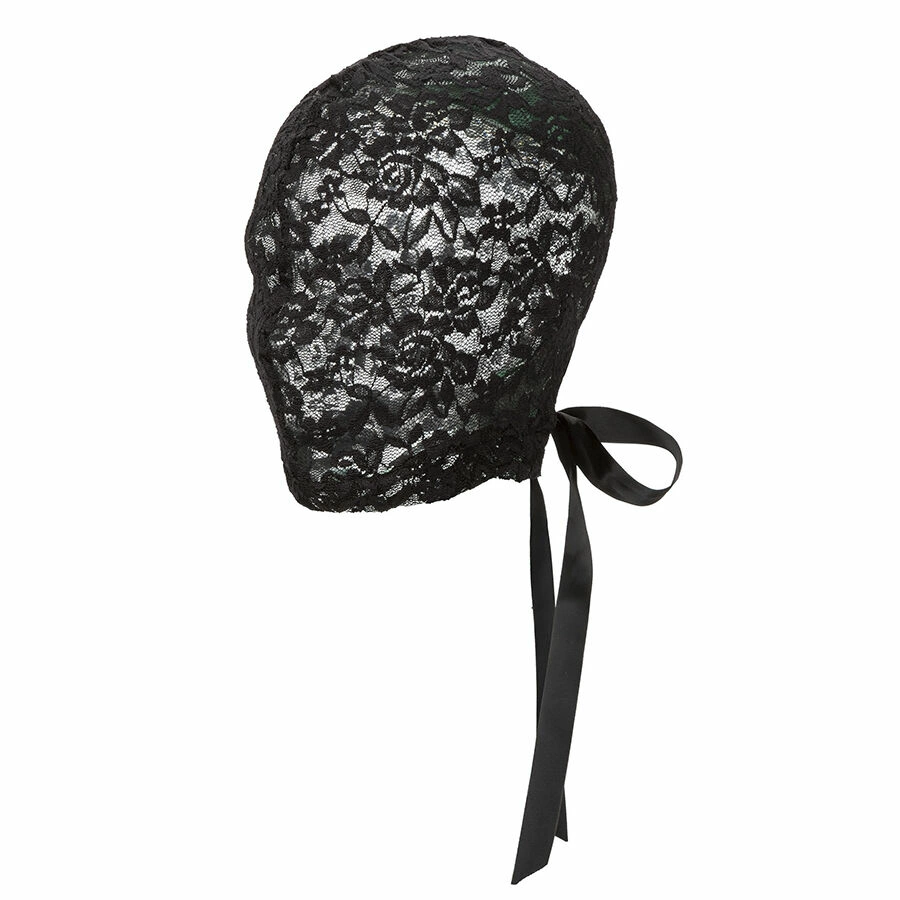 Scandal Black Lace Corset Hood with Decorative Bow