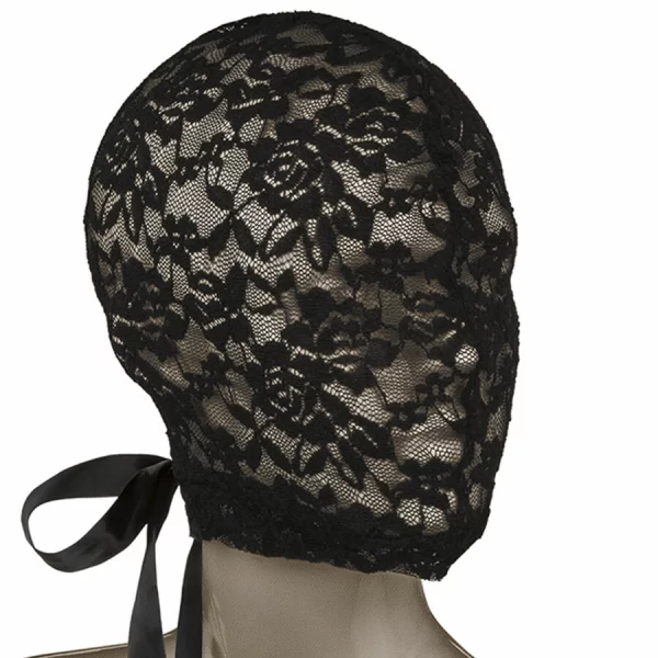 Alternative view of Scandal Black Lace Corset Hood with Decorative Bow,