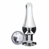 Diamond Bum Bijou Small Silver Plug with Decorative Jewel 9.2cm