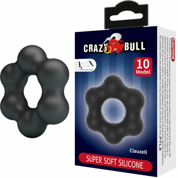 Clauzell Silicone Adjustable Ring Model 10 - Black