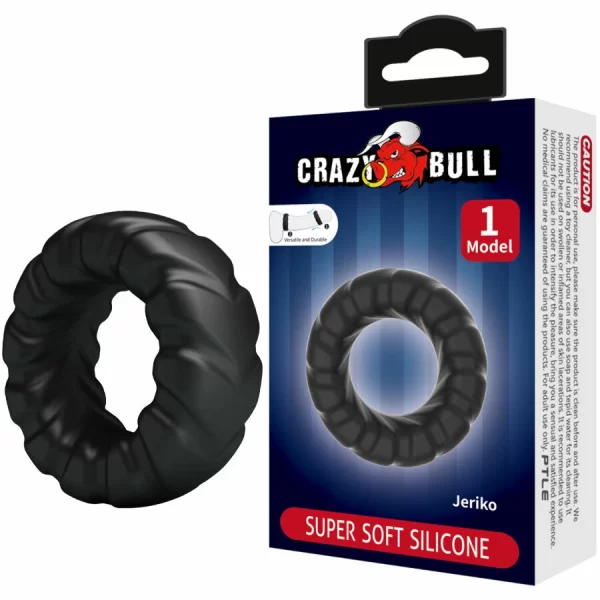 Jeriko Silicone Adjustable Ring Model 1 - Black