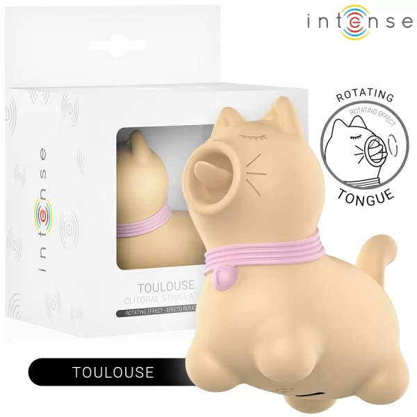 Puppy Tongue Rotation Intimate Massager Yellow USB Rechargeable