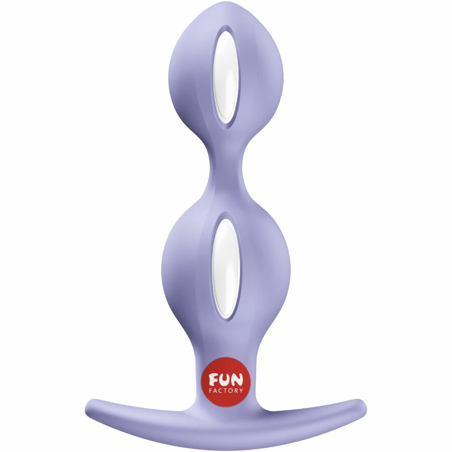 Fun Factory B-Balls Duo anatomiczny korek z kulkami fioletowy 13 cm