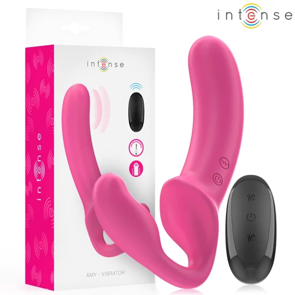 AMY Dual Action Vibrating Device 20 cm Pink with Remote Control