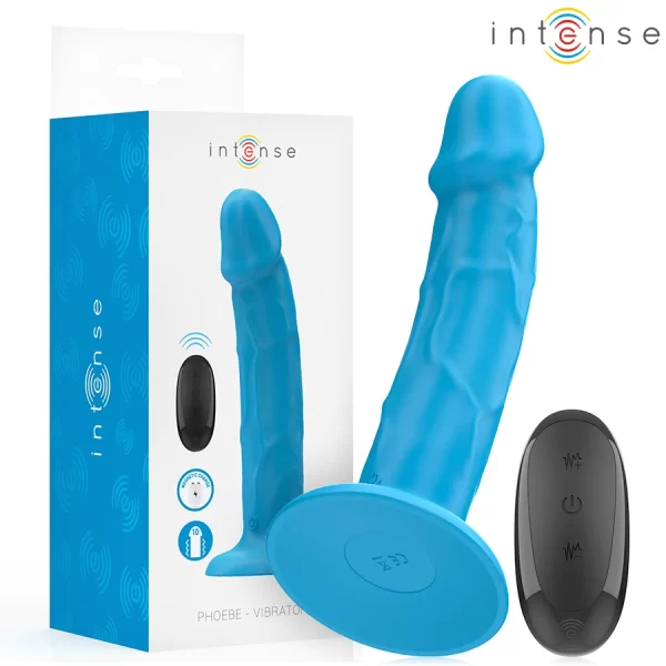 PHOEBE Blue Silicone Intimate Device 10 Modes Remote 19cm