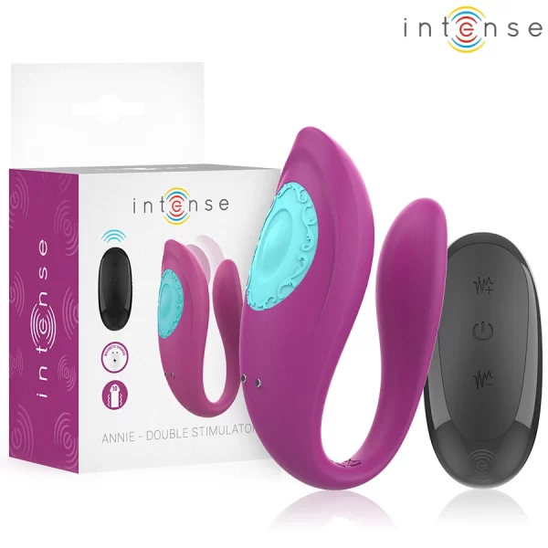 Annie U-Shaped Intimate Device Purple Remote Control Silicone 9cm