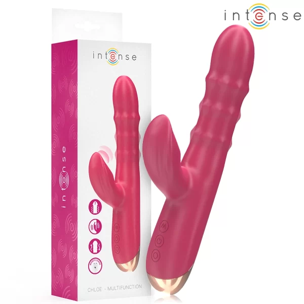 Chloe 3-in-1 Multifunction Red Intimate Wellness Device Silicone