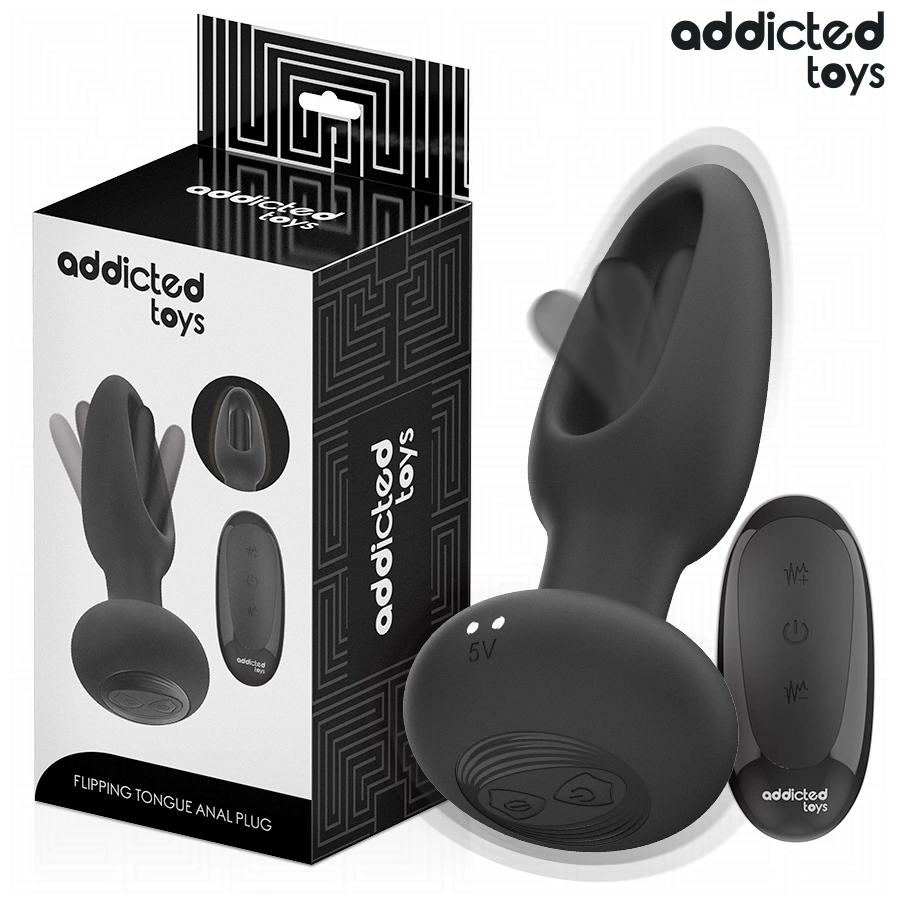 Toys Vibrating Plug with Remote & Oscillating Silicone Tip 130mm