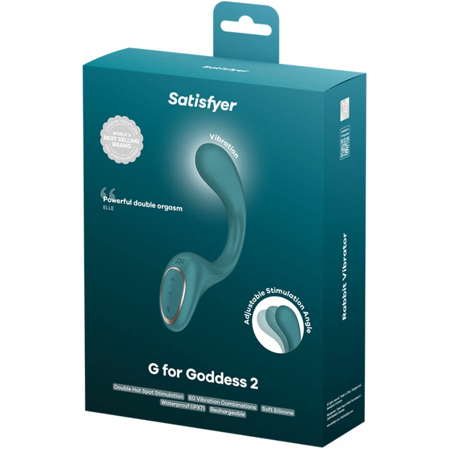 Satisfyer G for Goddess 2 Zielony - Wibrator dwusilnikowy IPX7 silikon