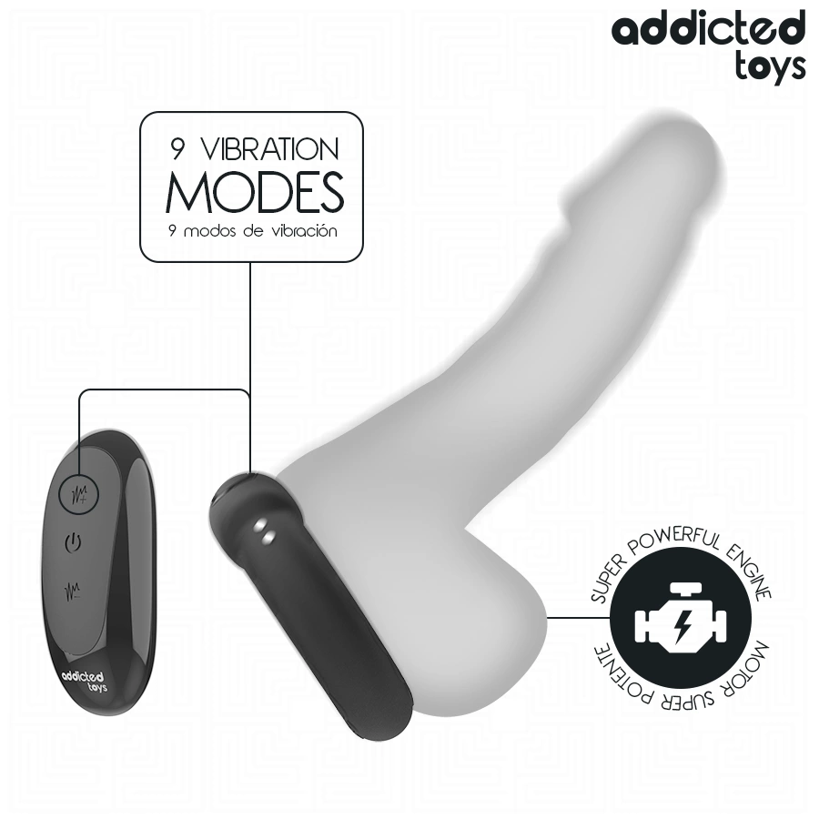 Addicted Toys model HeatWave - pierÅ›cieÅ„ wibracyjny z funkcjÄ… grzania i pilotem