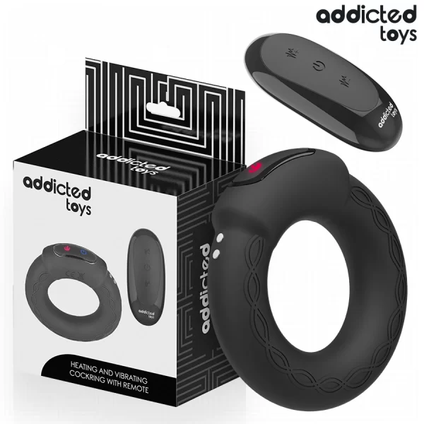 Toys Heating Effect Vibrating Silicone Ring with Remote