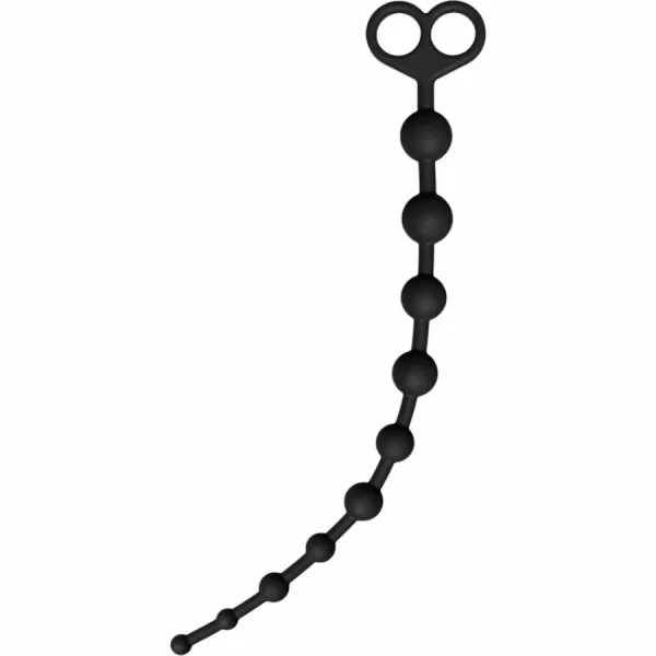 Flexible Silicone Intimate Bead System 34cm Black