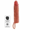 ToyJoy Hydrated Skin Silicone Vibrating Sleeve Caramel 20cm Remote-Controlled