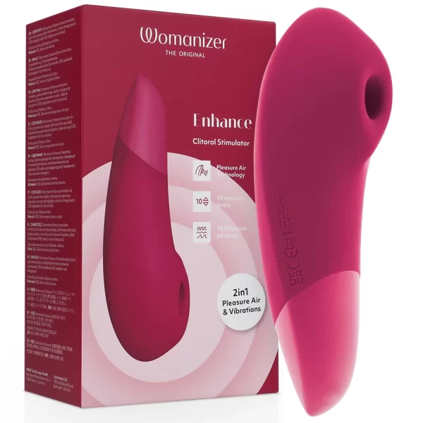 Enhance Intimate Air & Vibration Device Vibrant Pink 158mm