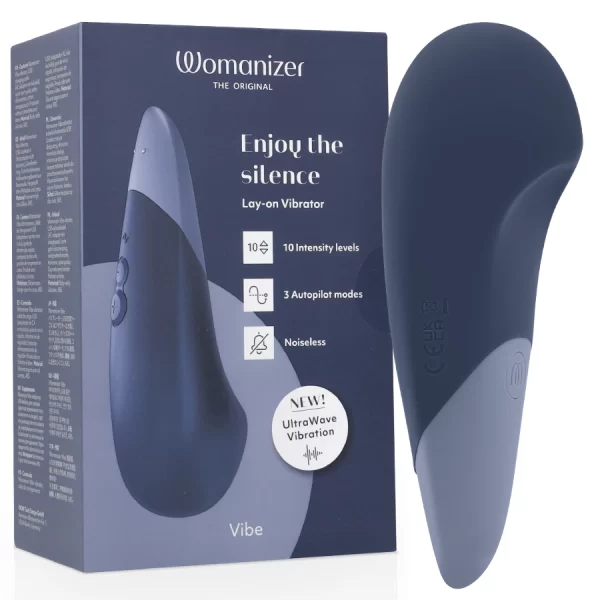 Vibe Lay-On Silent UltraWave Vibrator Dark Blue 17.1 cm