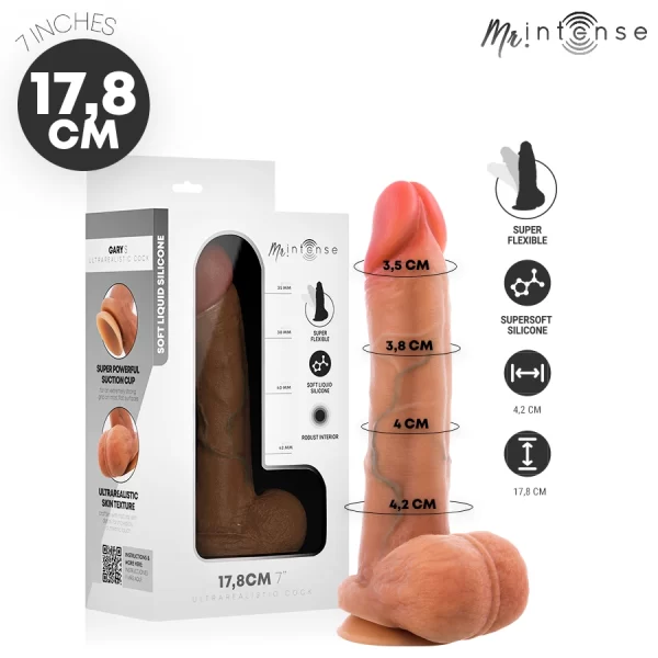 Gary Silicone Model 17.8 cm with Suction Cup