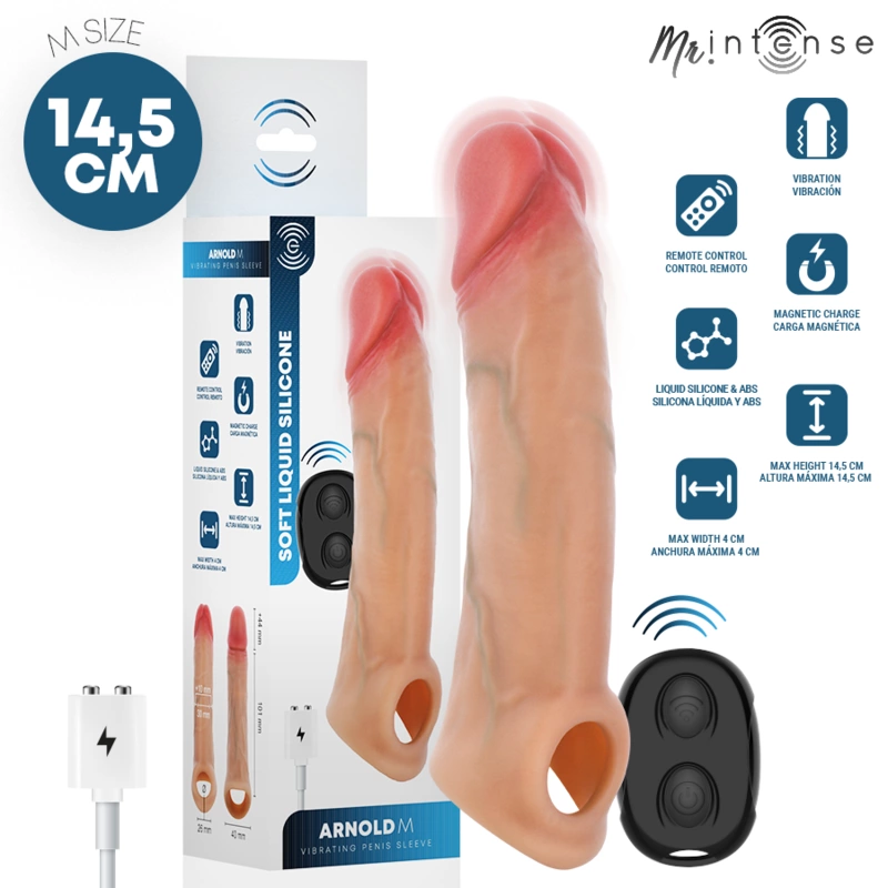 Arnold Vibrating Anatomical Sleeve 14.5cm x 4cm Silicone