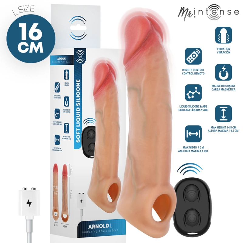 Arnold Ultra-Realistic Vibrating Sleeve Remote 16cm 4.5cm
