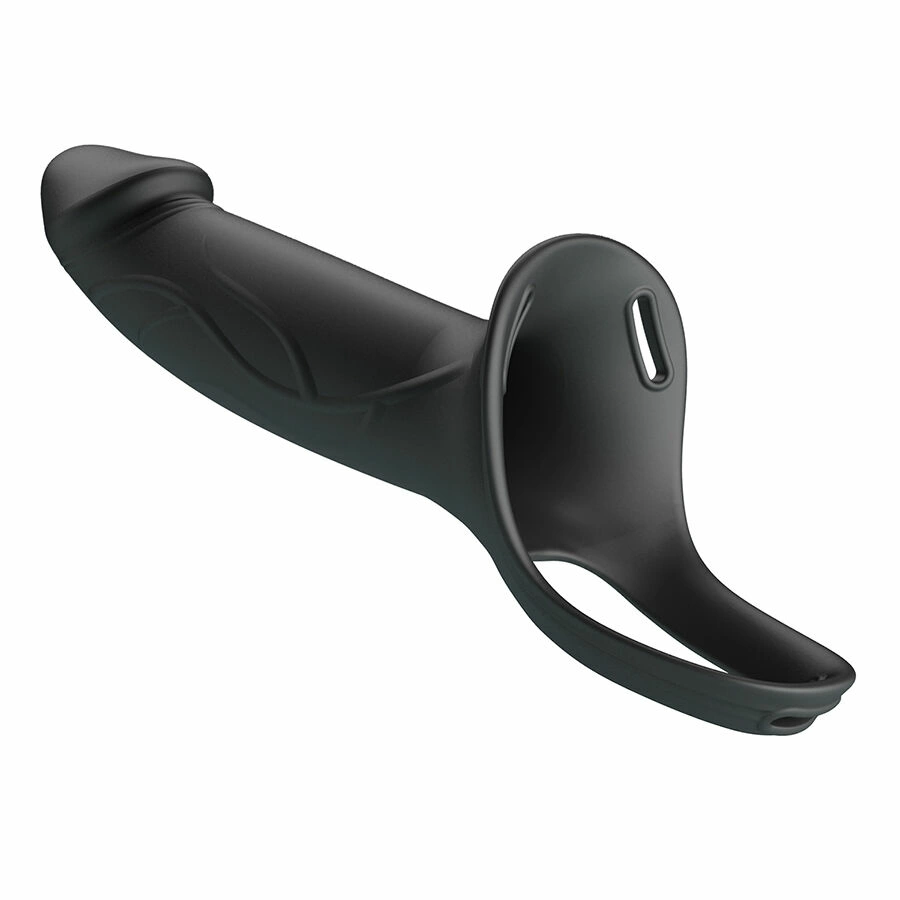 Pretty Love Landon czarny system intymny wibracyjny strap-on 18 cm Pretty Love Landon czarny system intymny wibracyjny strap-on 18 cm
