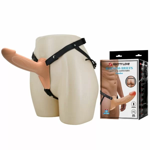 Landon Vibrating Strap-On System Light-Skin 18cm Adjustable