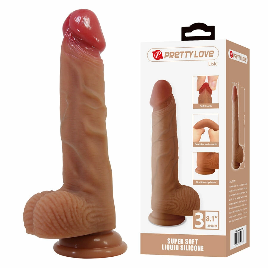 Lisle Silicone Intimate Model with Suction Cup 20.6 cm Beige