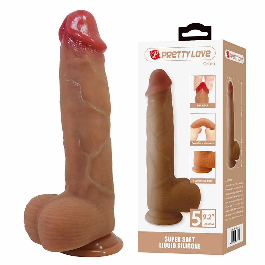 Orton Silicone Model with Suction Cup 23.5 cm x 4.9 cm Beige