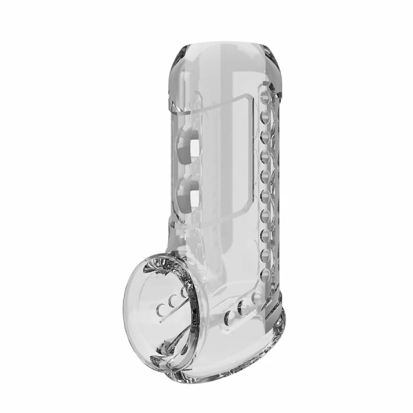 PRETTY LOVE Transparent Textured Extension Sleeve TPE Waterproof