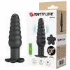 Imron Vibrating Plug Black Silicone 10 Modes Ergonomic
