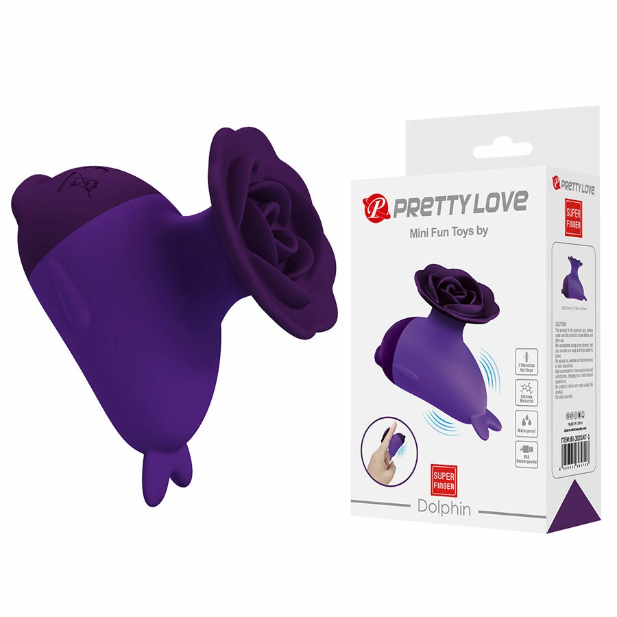 Dolphin Mini Intimate Massager USB Rechargeable Purple