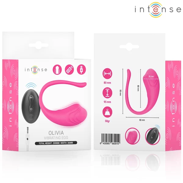 Intense Olivia Pink - WibrujÄ…ce jajko z pilotem