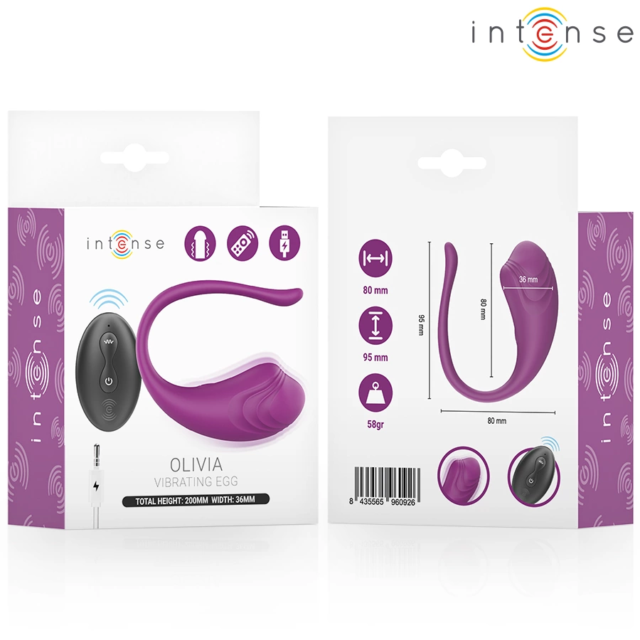 Intense Olivia Purple - WibrujÄ…ce jajko z pilotem
