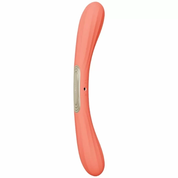 BOOMERANG Double-Ended Vibrating Device Coral Red Waterproof