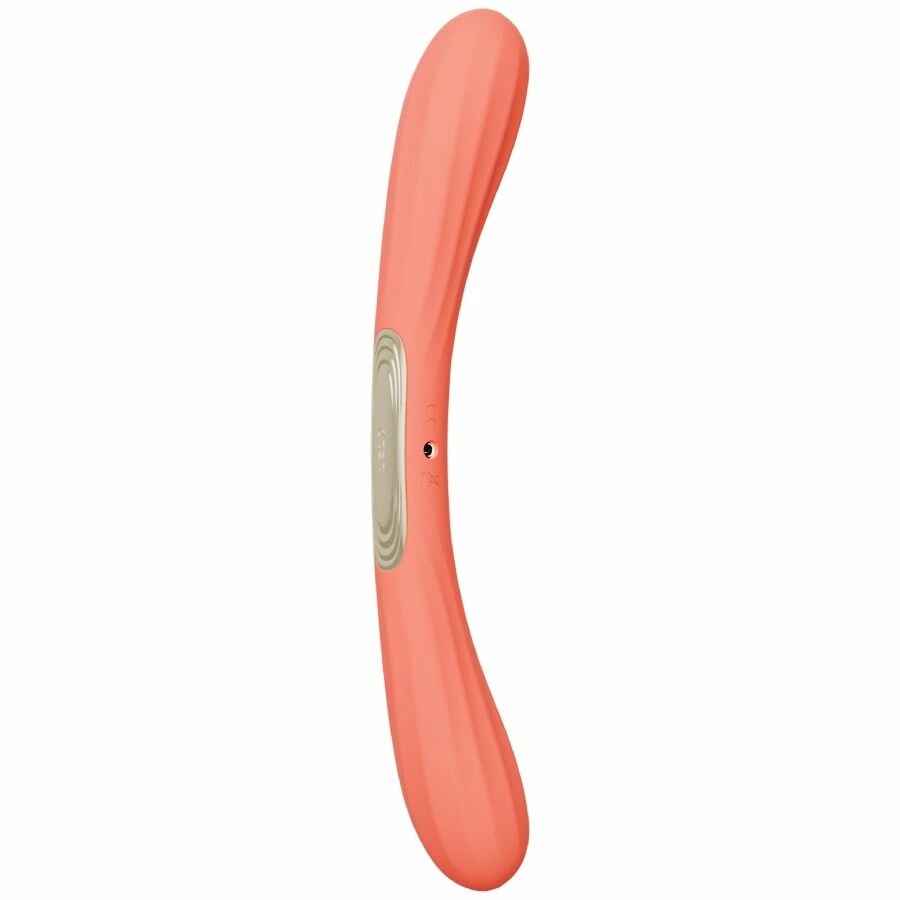 BOOMERANG Double-Ended Vibrating Device Coral Red Waterproof BOOMERANG Double-Ended Vibrating Device Coral Red Waterproof