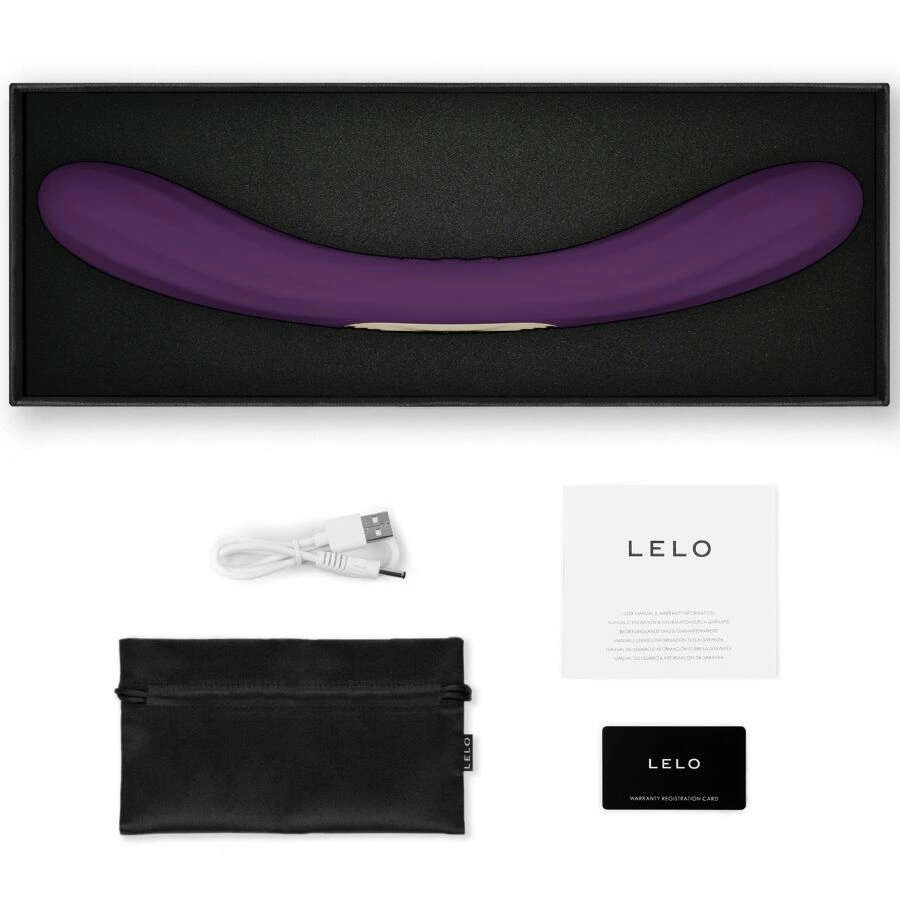LELO Boomerang wibrator dwustronny fioletowy silikon wodoodporny