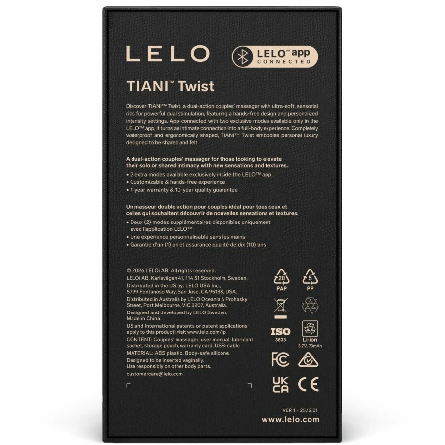 LELO TIANI TWIST - WibrujÄ…cy masaÅ¼er dla par