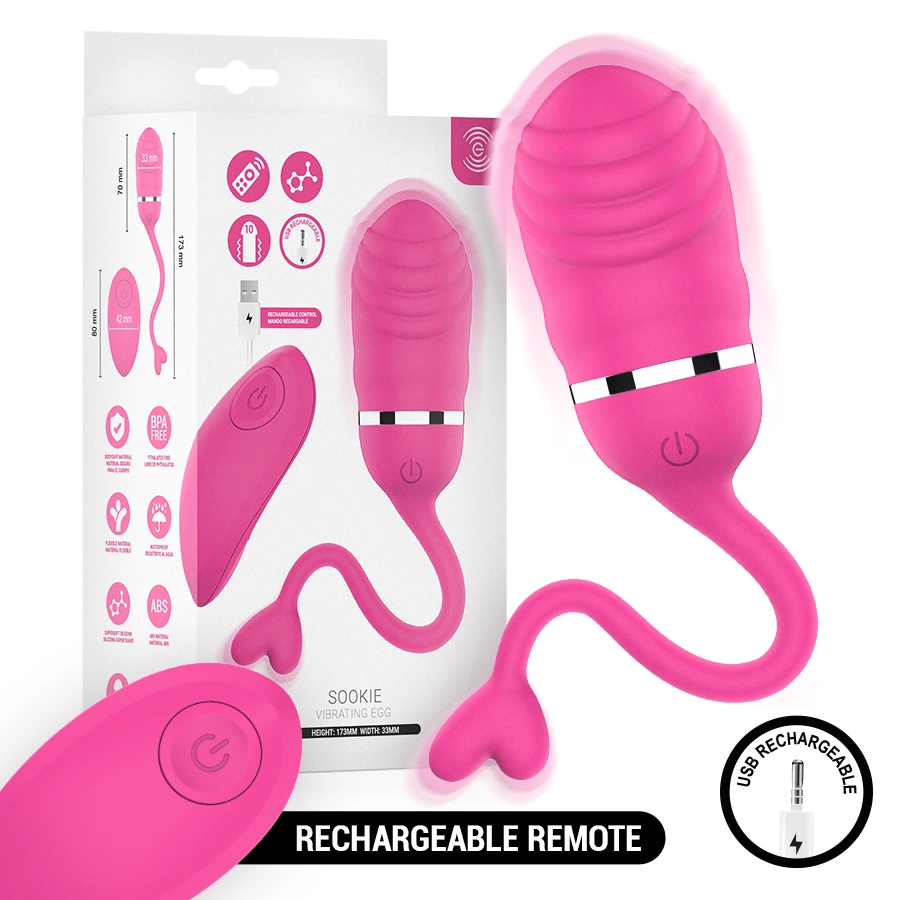 SOOKIE Remote Control Vibrating Egg Pink 10 Modes Waterproof