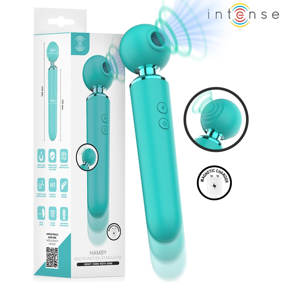 Hamby Multifunction Suction & Vibration Stimulator Turquoise Hamby Multifunction Suction & Vibration Stimulator Turquoise